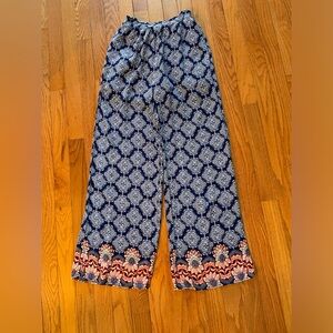 Blue Rain small wide leg pants elastic waist